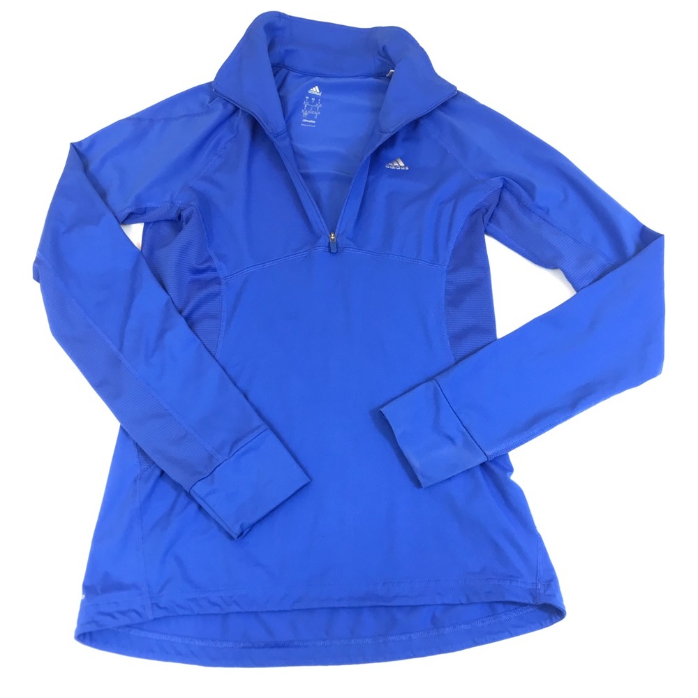 Adidas Women's Blue Quarter-Zip Training Jacket
